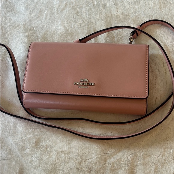 Coach Blush Pink Crossbody/ Clutch - Picture 2 of 8